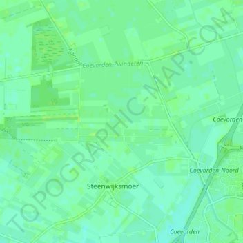 Carte topographique Vossebelt, altitude, relief