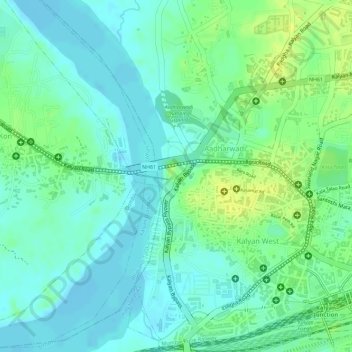 Carte topographique Durgadi Fort, altitude, relief