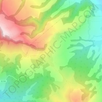 Carte topographique Atia, altitude, relief