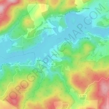 Carte topographique Lixirié, altitude, relief