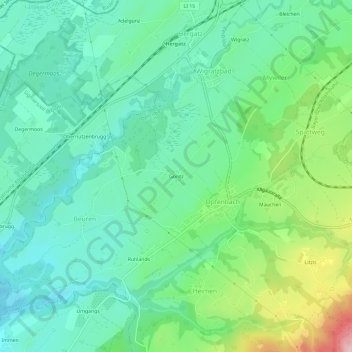 Carte topographique Göritz, altitude, relief