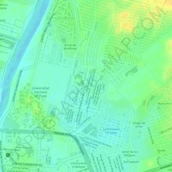 Carte topographique AS, altitude, relief