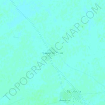 Carte topographique Djerma Haroun, altitude, relief