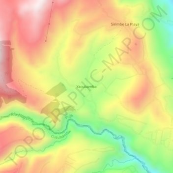 Carte topographique Yacubamba, altitude, relief