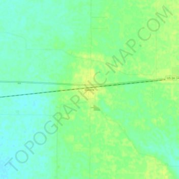 Carte topographique Idaville, altitude, relief