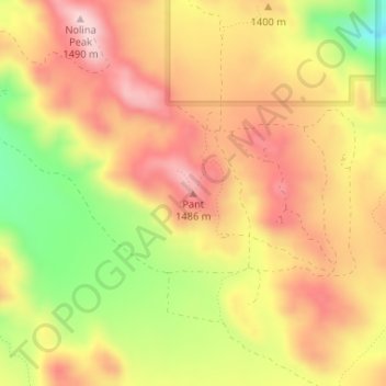 Carte topographique Pant, altitude, relief
