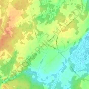 Carte topographique Toledo, altitude, relief