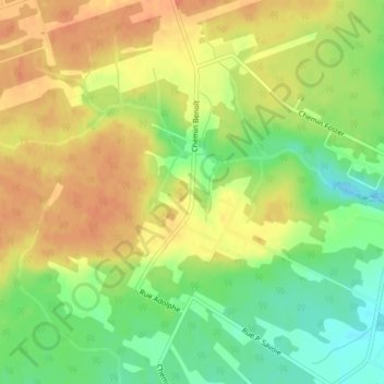 Carte topographique Saint-Pons, altitude, relief