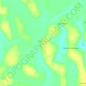 Carte topographique Djam, altitude, relief