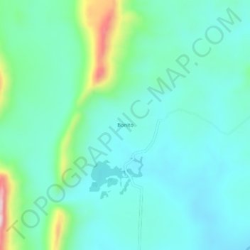 Carte topographique Bonito, altitude, relief