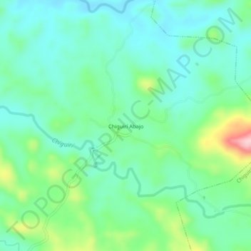 Carte topographique Chiguirí Abajo, altitude, relief