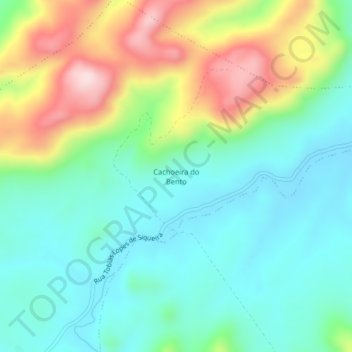 Carte topographique Cachoeira do Bento, altitude, relief