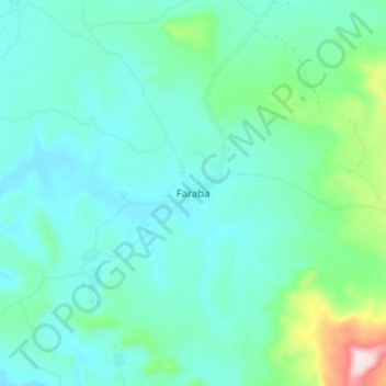 Carte topographique Faraba, altitude, relief