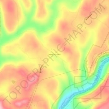 Carte topographique Helen Furnace, altitude, relief