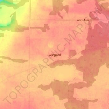 Carte topographique Wingard, altitude, relief