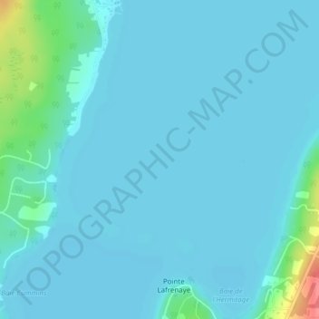 Carte topographique Lac Memphrémagog, altitude, relief
