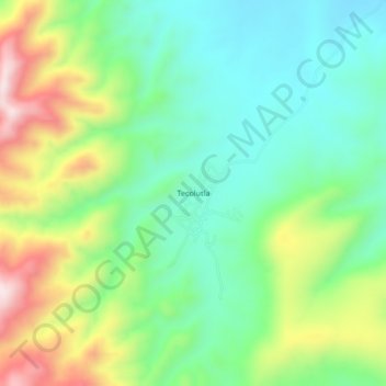 Carte topographique Tecolutla, altitude, relief