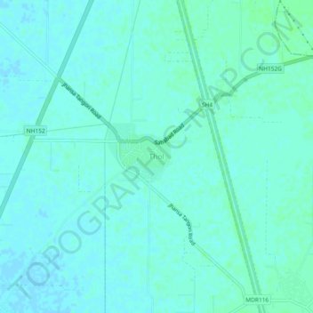 Carte topographique Thol, altitude, relief