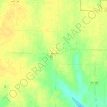 Carte topographique Lamasco, altitude, relief