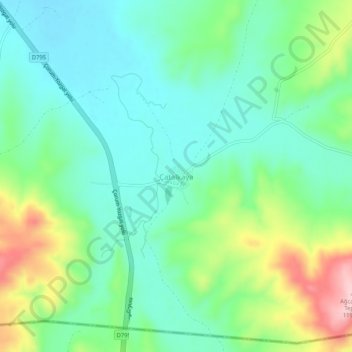 Carte topographique Çatalkaya, altitude, relief