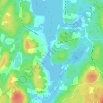 Carte topographique Victoria Bridge, altitude, relief