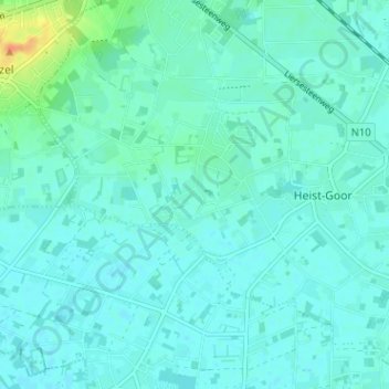 Carte topographique Achterheide, altitude, relief