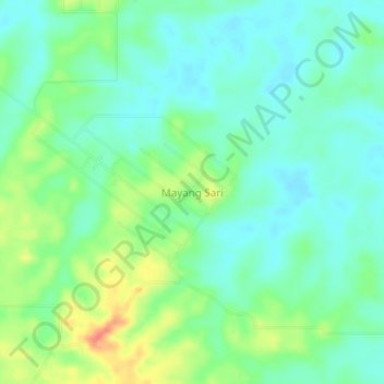 Carte topographique Mayang Sari, altitude, relief