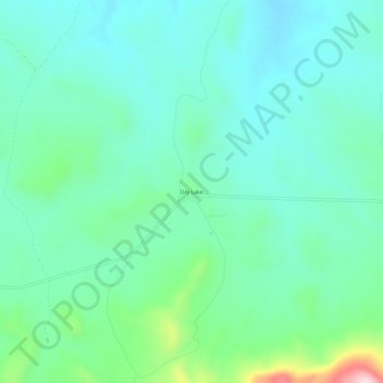 Carte topographique Dry Lake, altitude, relief