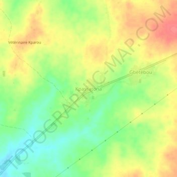 Carte topographique Kpassatona, altitude, relief