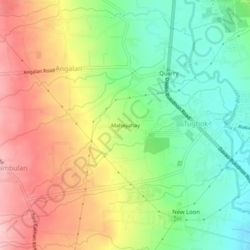 Carte topographique Mahayahay, altitude, relief