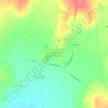 Carte topographique Pinon, altitude, relief