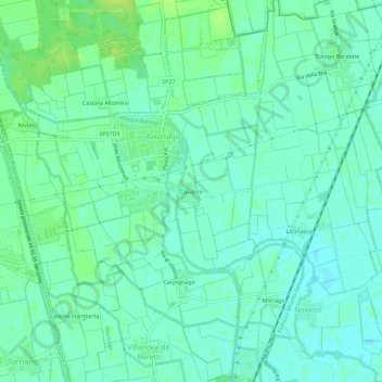 Carte topographique Casatico, altitude, relief
