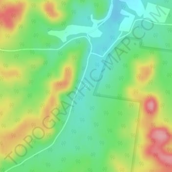 Carte topographique Dandry Springs, altitude, relief