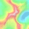 Carte topographique Mount Custer, altitude, relief
