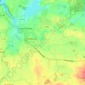 Carte topographique Krim, altitude, relief