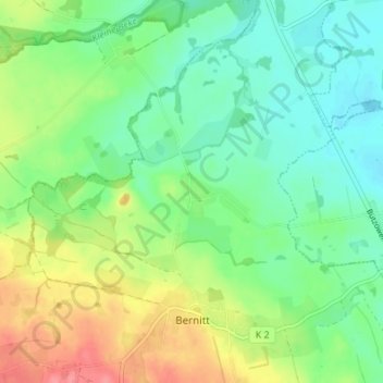 Carte topographique Viezen, altitude, relief