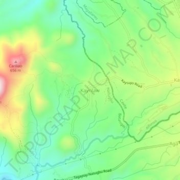 Carte topographique Kayrilaw, altitude, relief