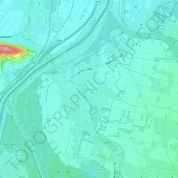 Carte topographique Meiningen, altitude, relief