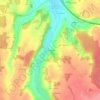 Carte topographique Les Bourderons, altitude, relief
