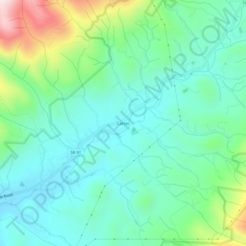 Carte topographique Carter, altitude, relief