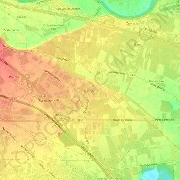 Carte topographique Basson, altitude, relief