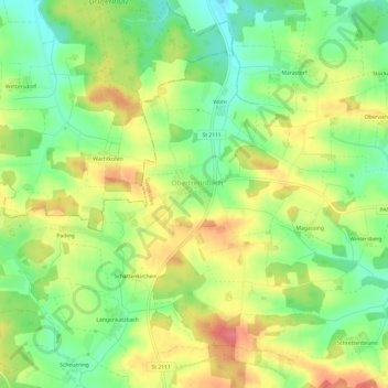 Carte topographique Obertrennbach, altitude, relief