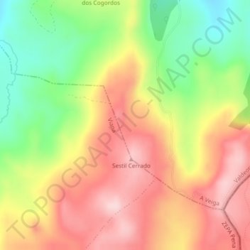 Carte topographique Chaira de Escoba, altitude, relief