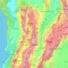 Carte topographique Caldas, altitude, relief