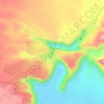Carte topographique Guelta d’Archeï, altitude, relief