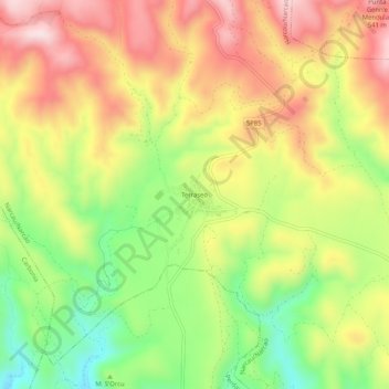 Carte topographique Terraseo, altitude, relief