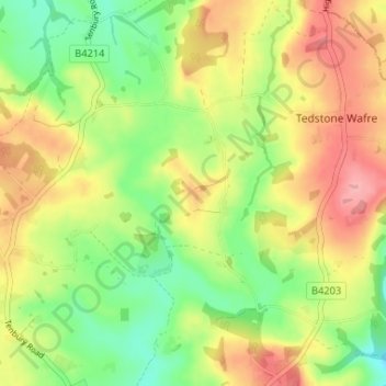 Carte topographique Edvin Loach, altitude, relief
