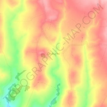 Carte topographique Olokurto, altitude, relief