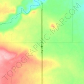 Carte topographique Twin Butte, altitude, relief