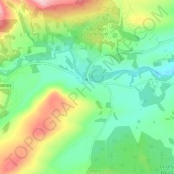 Carte topographique Buchanty, altitude, relief